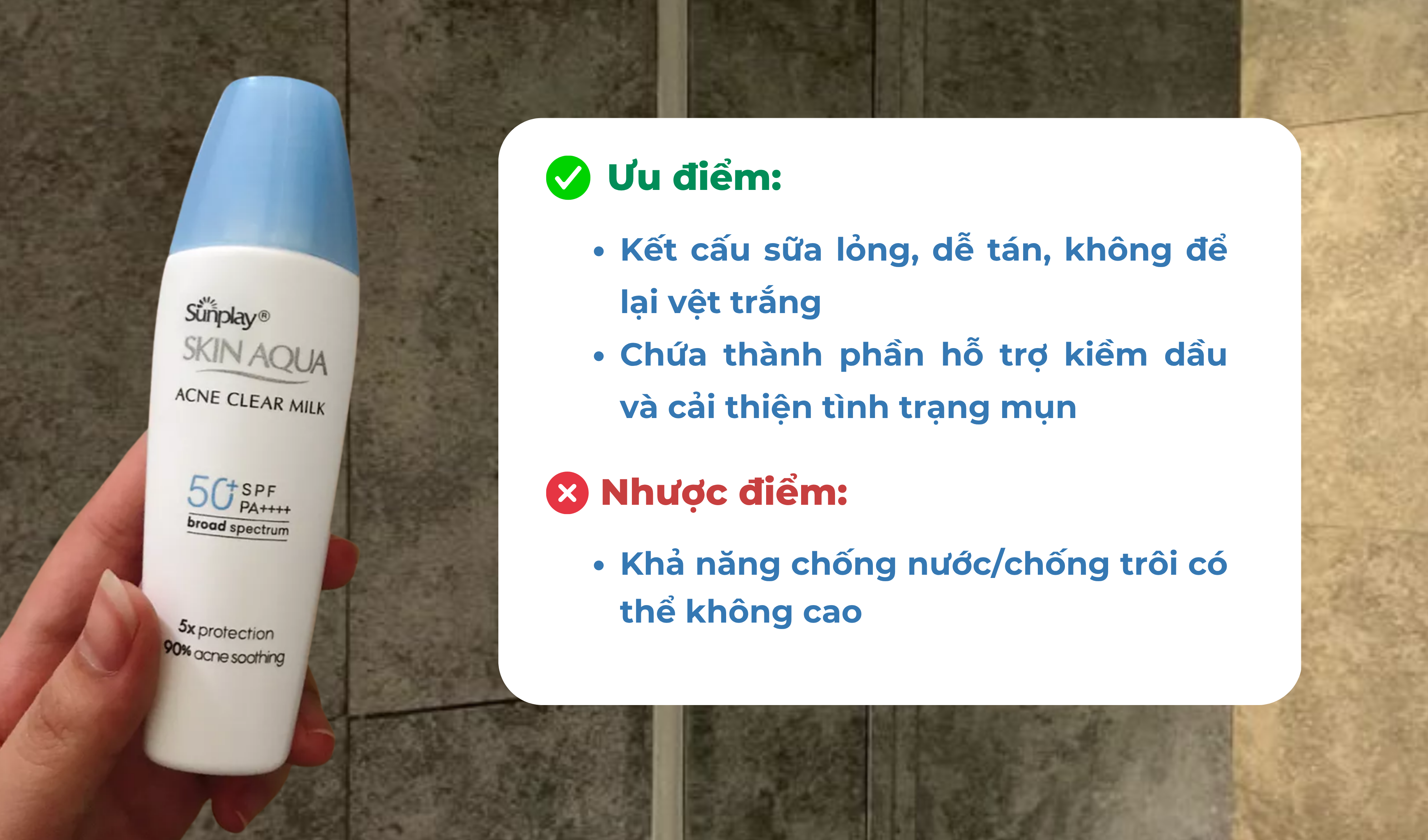 Kem chống nắng Skin Aqua Acne Clear Eco (116.000đ/chai 25g)